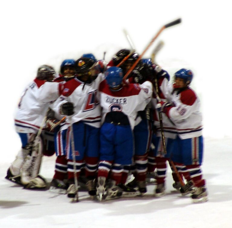 hockey team celebration